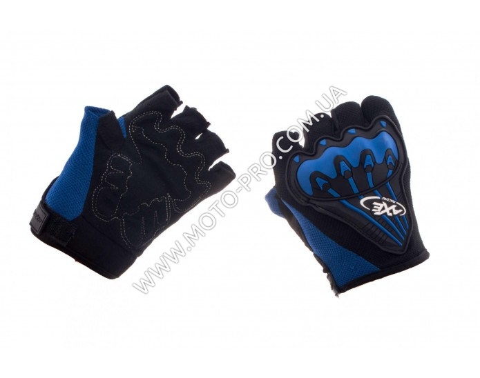 Велоперчатки (черно-синие, size L) AXE