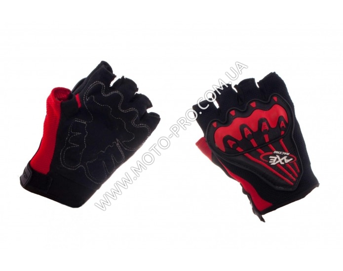 Велоперчатки (чорно-червоні, size XL) AXE