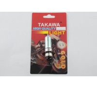 Лампа P15D-25-1 (1 ус) 12V 35W/35W (хамелеон рожева) (блістер) TAKAWA (mod:A)