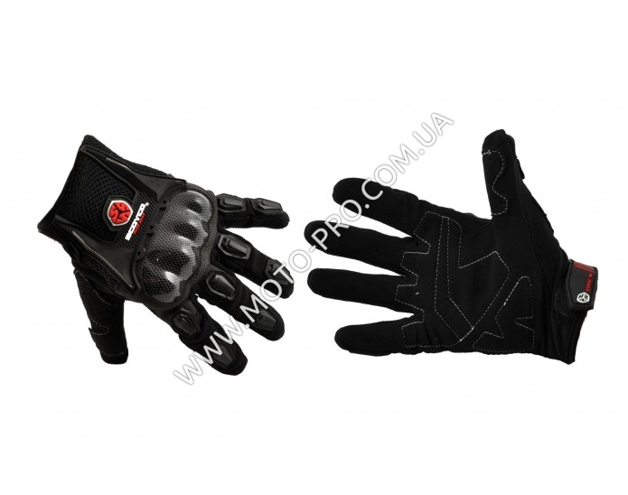 Перчатки SCOYCO (mod:HD-12, size:M, черные, текстиль, карбон)