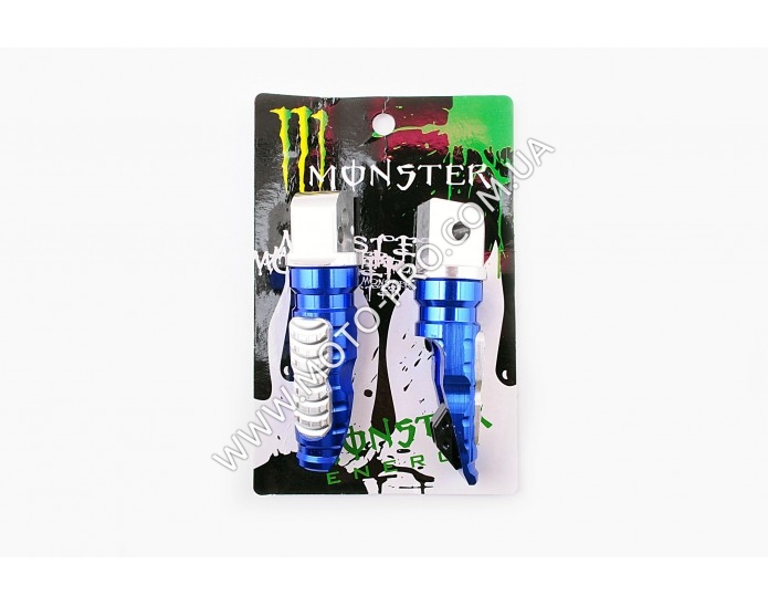 Підніжки пасажирські (mod:1, сині) MONSTER ENERGY