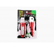 Підніжки пасажирські (mod:1, червоні) MONSTER ENERGY