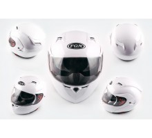 Шлем трансформер (mod:688) (size:XL, белый, солнцезащит...