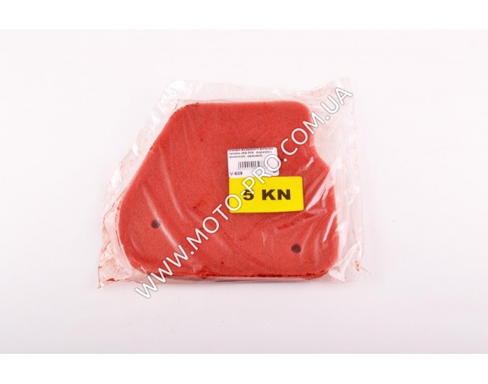 Элемент воздушного фильтра   Yamaha JOG 5KN   (поролон с пропиткой)   (красный)   AS (V-639)