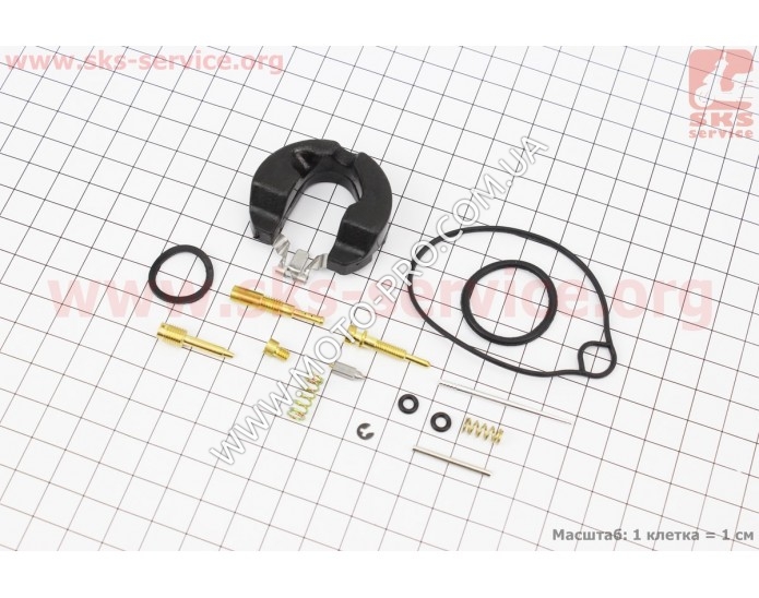 Ремонтний комплект карбюратора Honda Lead90, 14 деталей+поплавок (Honda Lead 90)
