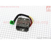 Реле-регулятор напряжения 5 проводов - "5" (разъем малый "папа") (Китайский скутер 150 сс)
