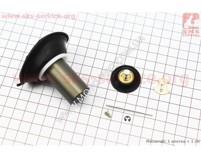 Мембрана карбюратора 24мм + ускорительная к-кт 2шт (Китайский скутер 150 сс)