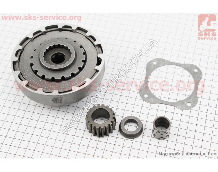 Сцепление в сборе (корзина) Delta + к-кт деталей #1 (Delta 110cc)