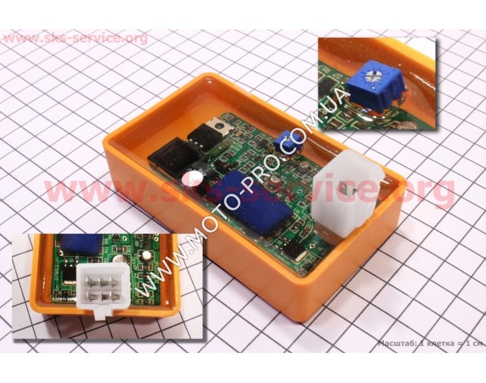 Коммутатор CDI TUNING с регулировкой опережения (94*56мм) (Delta 110cc)