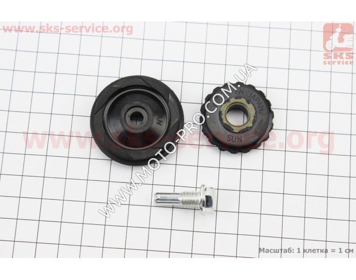 Ролики цепи ГРМ направляющий + натяжителя, к-кт 2шт (Delta 110cc)