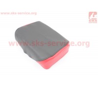 Чехол сидения заднего узкого, 210мм (эластичный, прочный материал) черный/красный (Delta 110cc)