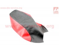Чехол сиденья (эластичный, прочный материал) черный/красный (CB-125/150)