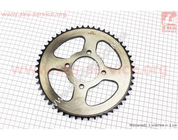 Зірка задня JD125 - 428-52Т - d=58; 4відп.*78mm "калінова" (CB-125/150)