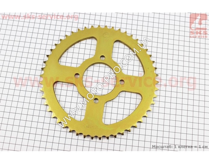 Зірка задня JD125 - 428-50Т - d=58; 4відп.*78мм GOLD (CB-125/150)