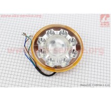 Фары круглой передняя часть МОТО 8+1-LED линза с ободко...