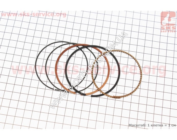 Кольца поршневые 250cc 69мм +0,75 (толщина - 0,8мм) (CG 250)