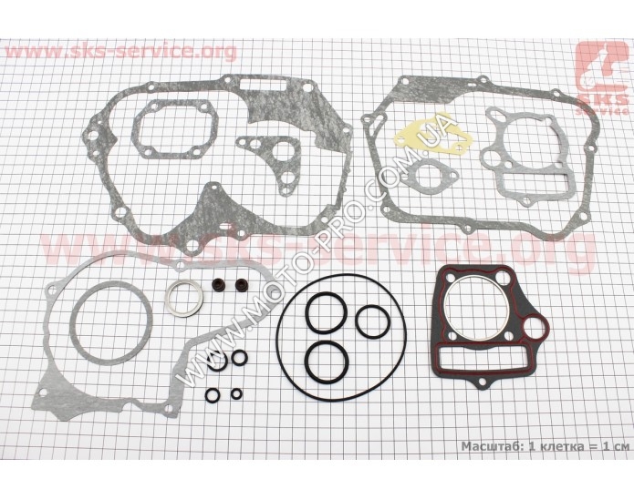 Прокладки двигателя к-кт 110cc (Delta 110cc)