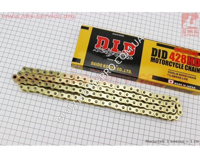 Цепь привода колеса 428Н*98L GOLD (Delta 110cc)