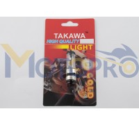 Лампа P15D-25-1 (1 ус) 12V 50W/50W (біла) (блістер) (B-head) TAKAWA (mod:A)