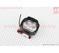 Фара додаткова світлодіодна вологозахисна - 9 LED, (80*65mm) з кріпленням