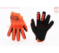 Перчатки мотоциклетные L-Чёрно-Оранжевые, тип 1