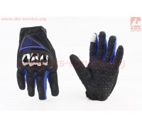 Рукавички мотоциклетні XL-Чорно-Сині (сенсорний палець)