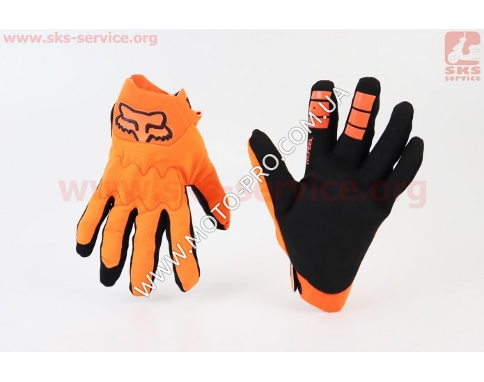Перчатки мотоциклетные XL-Чёрно-Оранжевые, тип 2