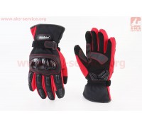 Перчатки мотоциклетные, теплые XXL-Чёрно-Красные