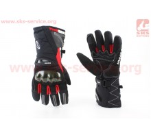 Перчатки мотоциклетные, теплые XL-Чёрно-Красные