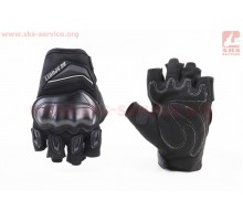 Перчатки мотоциклетные без пальцев L-Чёрные, тип 2