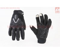 Перчатки мотоциклетные XL-Чёрные (сенсорный палец) тип 1
