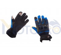 Перчатки (сине-черные, size M) с накладкой на кисть