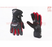 Перчатки мотоциклетные, теплые XXL-Чёрно-Красные