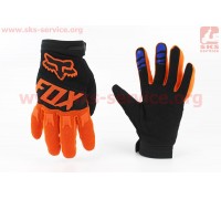 Перчатки мотоциклетные XL-Чёрно-Оранжевые, тип 3