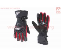 Перчатки мотоциклетные, теплые XL-Чёрно-Красные, тип 2