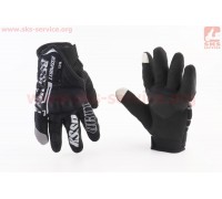 Перчатки мотоциклетные M-Чёрно-Серые (сенсорный палец)