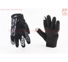 Перчатки мотоциклетные M-Чёрно-Серые (сенсорный палец)