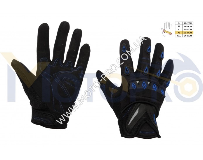 Перчатки SCOYCO (mod:MC-10, size:XL, синие, текстиль)