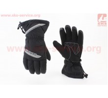 Перчатки мотоциклетные, теплые XL-Чёрно-Серые