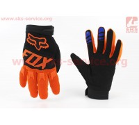 Перчатки мотоциклетные M-Чёрно-Оранжевые, тип 2