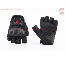 Перчатки мотоциклетные без пальцев L-Чёрные