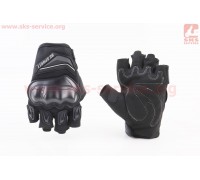Перчатки мотоциклетные без пальцев M-Чёрные, тип 2