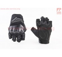 Перчатки мотоциклетные без пальцев M-Чёрные, тип 2