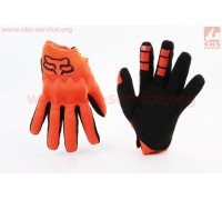 Перчатки мотоциклетные XL-Чёрно-Оранжевые, тип 1