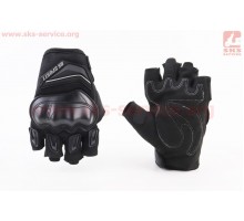 Перчатки мотоциклетные без пальцев XL-Чёрные, тип 2