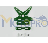 Рамка для кріплення номера та поворотників з регульованим кутом нахилу (зелена) XJB