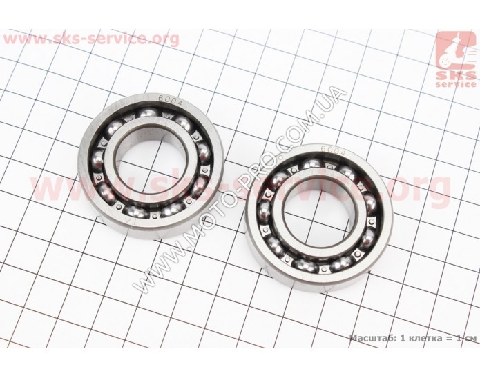 Підшипник колінвалу 6004 (42*20*12) к-кт 2шт (311033)