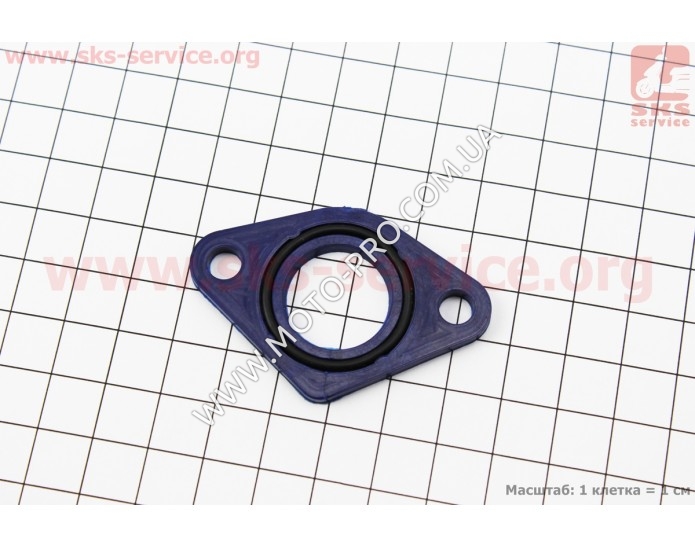 Прокладка патрубка карбюратора Honda DIO AF18/27 (пластмасс) d-18mm + манжет (347714)