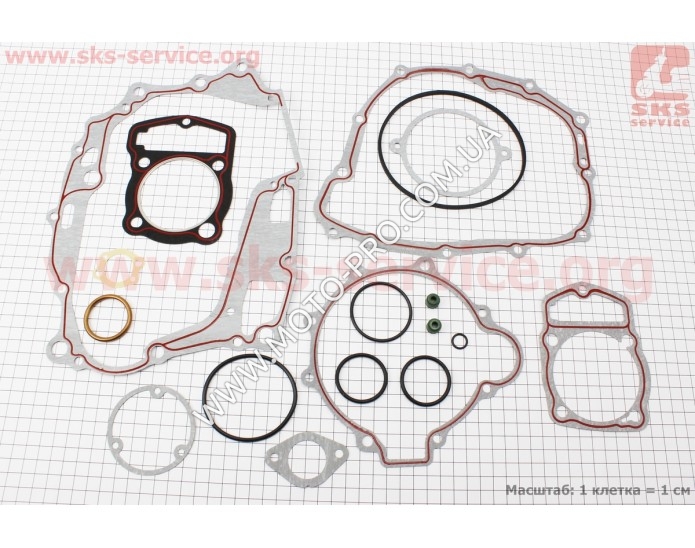 Прокладки двигателя к-кт CB-250cc 67мм (321754)