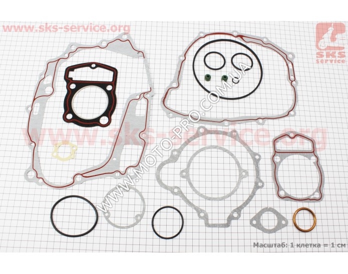 Прокладки двигателя к-кт 125сс-56,5mm (326334)
